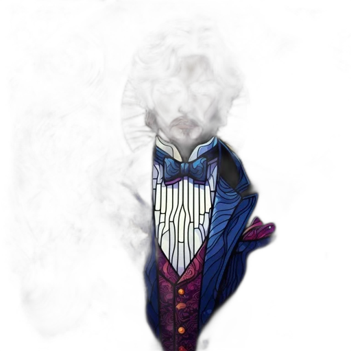 mask, staff, hair, jacket transparent PNG cut-out