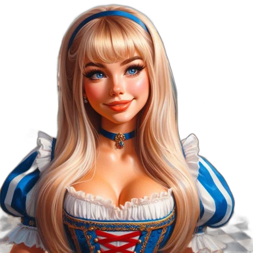 face, dress, robot, fantasy art transparent PNG cut-out