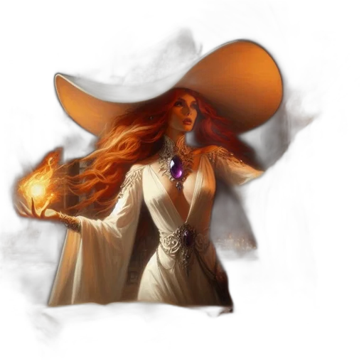 hat, crown, staff, dress transparent PNG cut-out