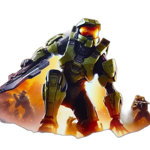 robot, weapon, concept art, 3d render transparent PNG cut-out