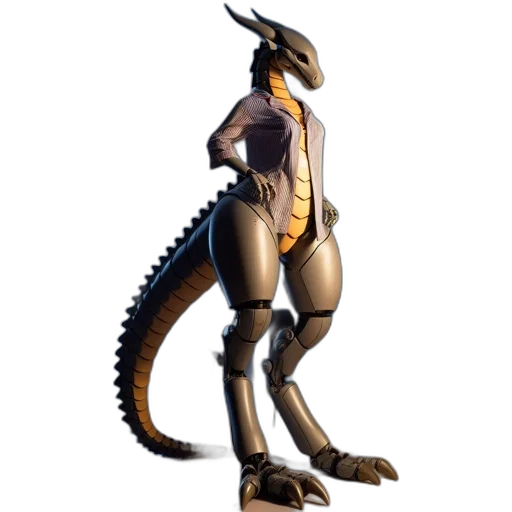 dragon, animal, creature, robot transparent PNG cut-out