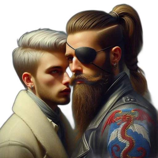jacket, hair, fantasy art, cyberpunk transparent PNG cut-out