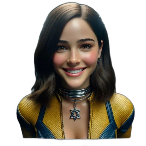 face, robot, jewelry, jacket transparent PNG cut-out