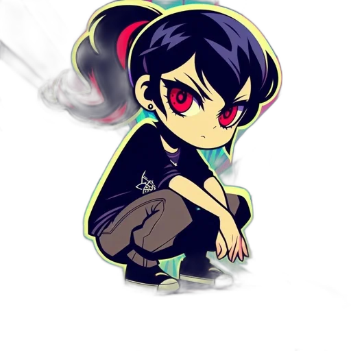 staff, pixel art, anime, cartoon transparent PNG cut-out