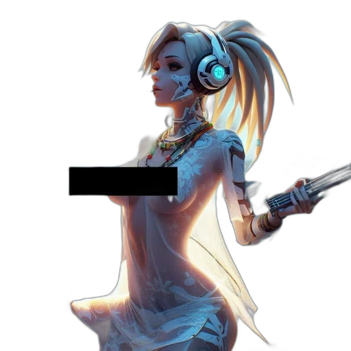 robot, dress, weapon, mask transparent PNG cut-out