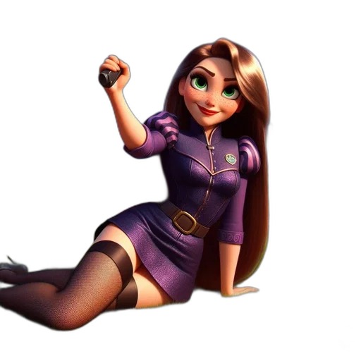 dress, staff, jewelry, 3d render transparent PNG cut-out
