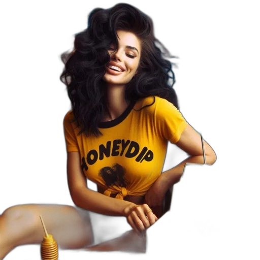 hair, photorealistic, golden, smiling transparent PNG cut-out