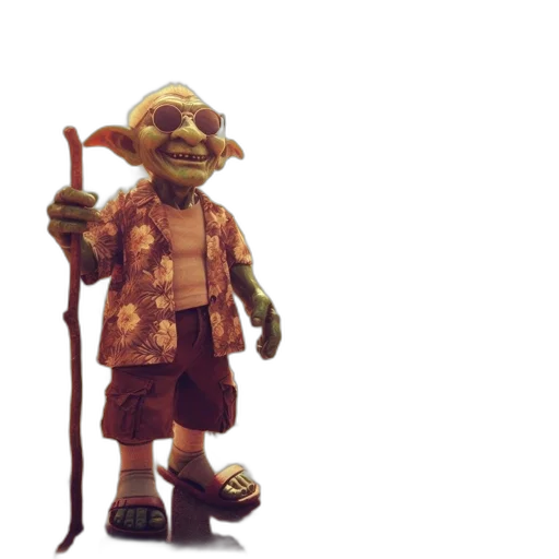 staff, creature, 3d render, concept art transparent PNG cut-out