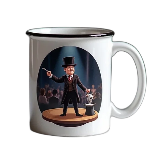 white, ceramic, mug, cartoon transparent PNG cut-out