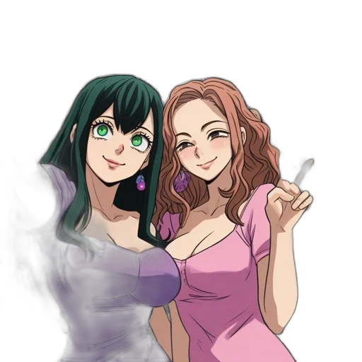 dress, staff, anime, cartoon transparent PNG cut-out