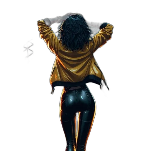 jacket, concept art, comic book art, cyberpunk transparent PNG cut-out