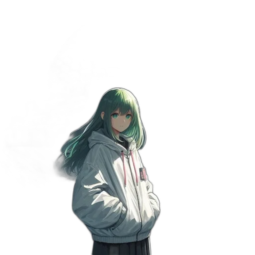 jacket, staff, creature, weapon transparent PNG cut-out