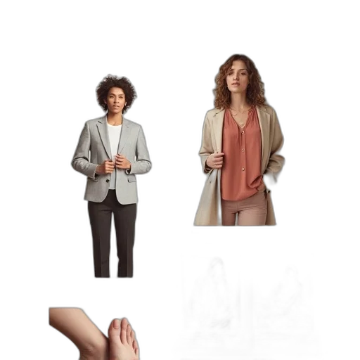 jacket, dress, concept art, 3d render transparent PNG cut-out
