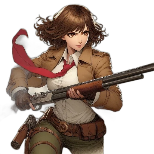 weapon, staff, jacket, concept art transparent PNG cut-out