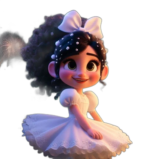 dress, crown, face, staff transparent PNG cut-out