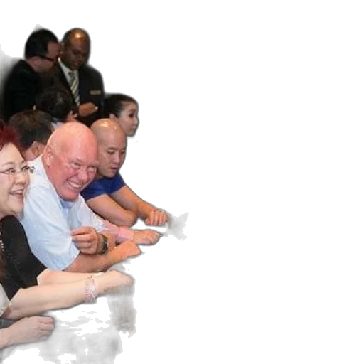 staff, group, people, enjoying transparent PNG cut-out