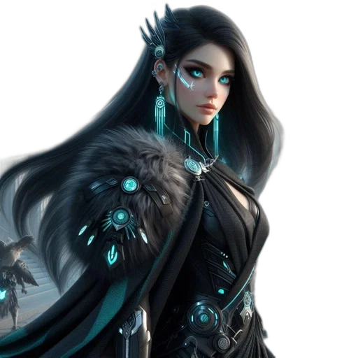 staff, fantasy art, concept art, cyberpunk transparent PNG cut-out