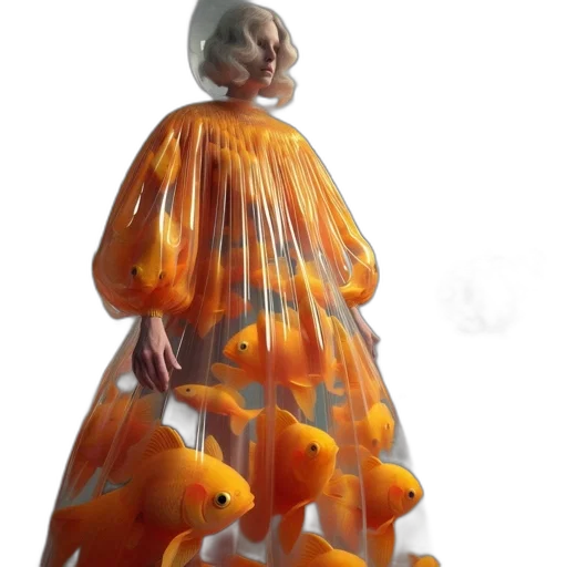 dress, umbrella, creature, jacket transparent PNG cut-out
