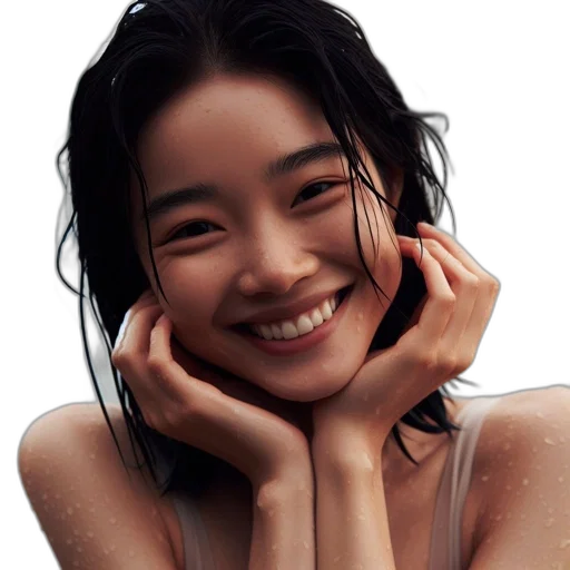 face, jewelry, photorealistic, oil painting transparent PNG cut-out