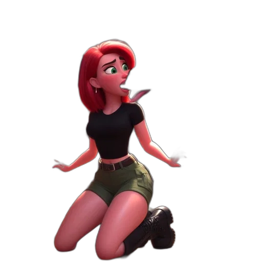 dress, staff, 3d render, concept art transparent PNG cut-out