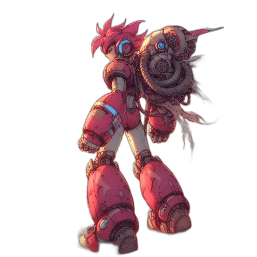 robot, weapon, creature, staff transparent PNG cut-out