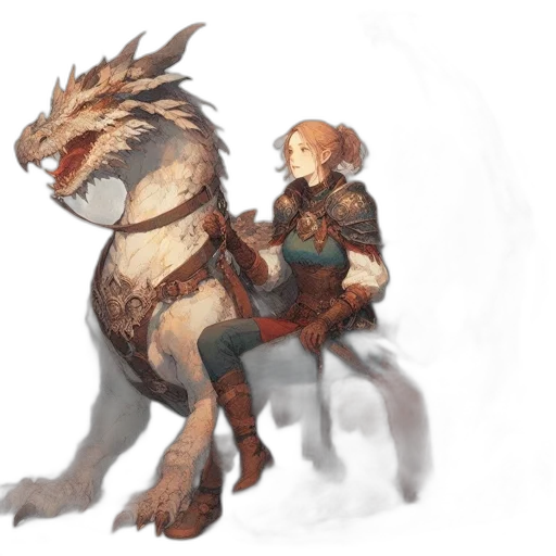 dragon, creature, animal, staff transparent PNG cut-out