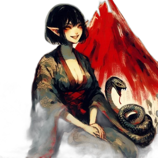 dragon, dress, fantasy art, concept art transparent PNG cut-out