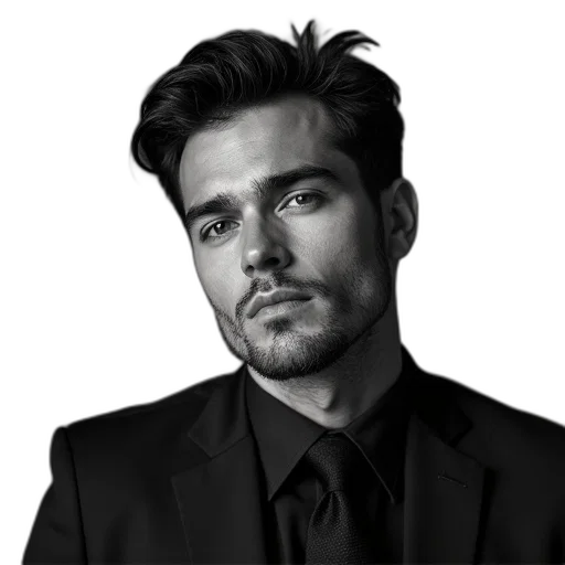 face, jacket, staff, hair transparent PNG cut-out