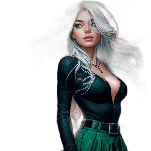 dress, comic book art, fantasy art, concept art transparent PNG cut-out