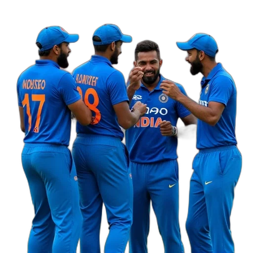 indian, players, celebrating, after transparent PNG cut-out
