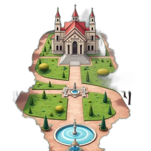 building, crown, staff, concept art transparent PNG cut-out