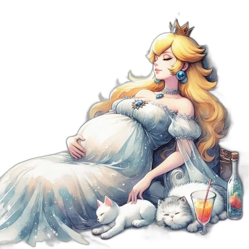 crown, dress, concept art, pixel art transparent PNG cut-out