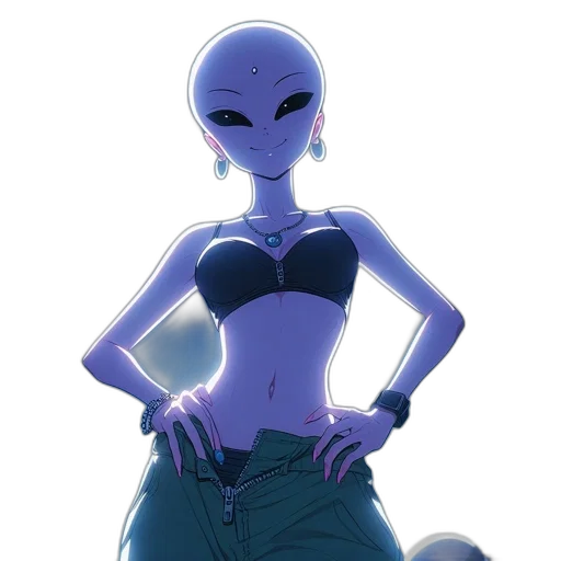 robot, creature, dress, staff transparent PNG cut-out