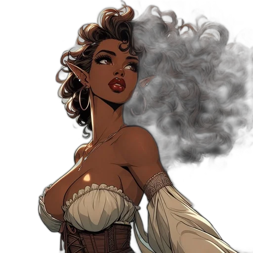 dress, comic book art, concept art, fantasy art transparent PNG cut-out