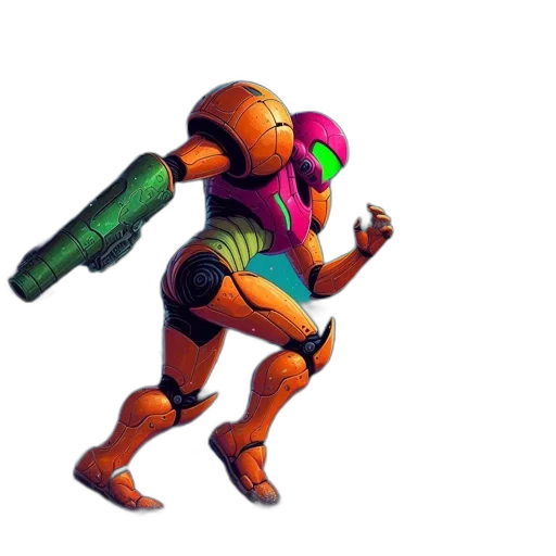 robot, weapon, concept art, 3d render transparent PNG cut-out