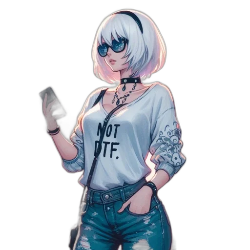 jacket, robot, staff, weapon transparent PNG cut-out