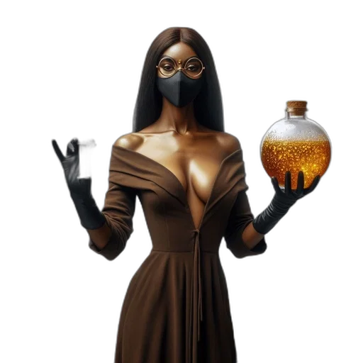 mask, dress, bottle, concept art transparent PNG cut-out