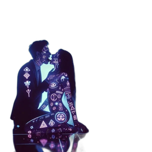 robot, jacket, dress, cyberpunk transparent PNG cut-out