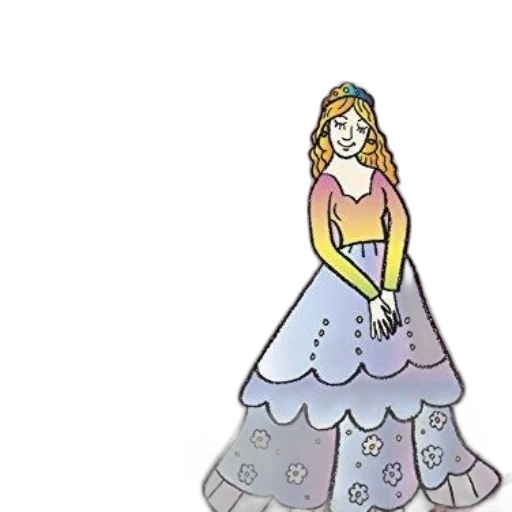dress, jewelry, crown, staff transparent PNG cut-out