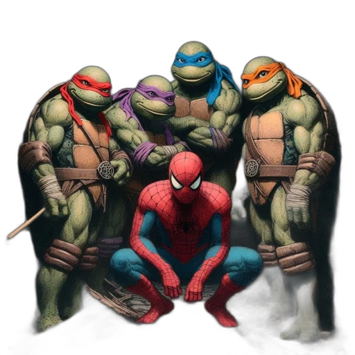 comic book art, concept art, fantasy art, watercolor transparent PNG cut-out
