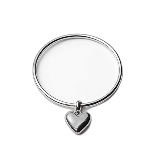 jewelry, silver, bracelet, heart-shaped transparent PNG cut-out