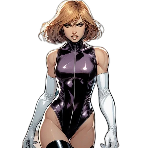 comic book art, concept art, cartoon, female transparent PNG cut-out
