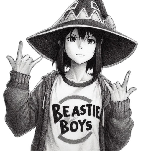 hat, jacket, creature, anime transparent PNG cut-out