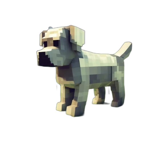 animal, creature, pixel art, 3d render transparent PNG cut-out