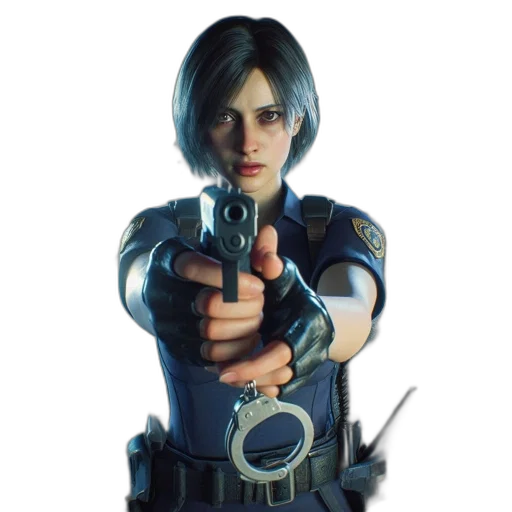 weapon, staff, jacket, face transparent PNG cut-out