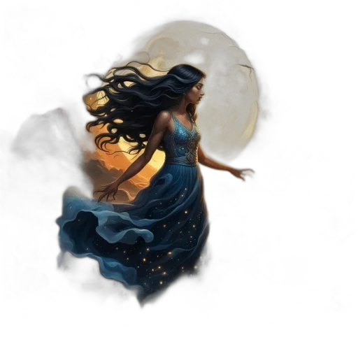 dress, fantasy art, concept art, comic book art transparent PNG cut-out