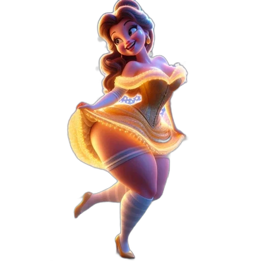 dress, crown, concept art, 3d render transparent PNG cut-out