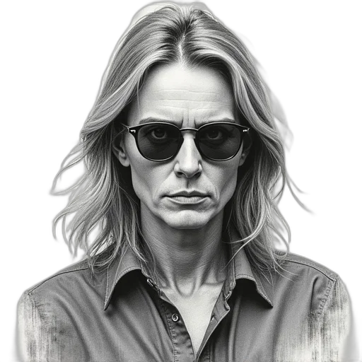 face, jacket, hair, photorealistic transparent PNG cut-out