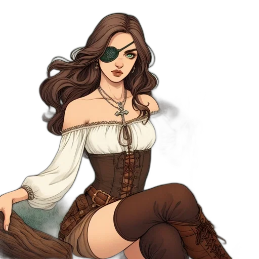 dress, fantasy art, concept art, comic book art transparent PNG cut-out