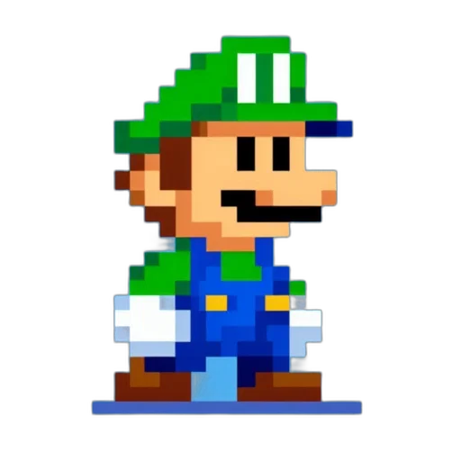 hat, staff, animal, pixel art transparent PNG cut-out